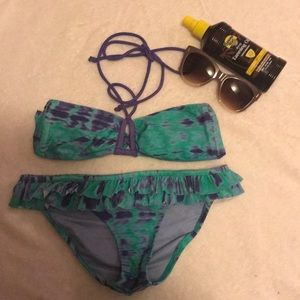Tie Dye Ruffle Bikini